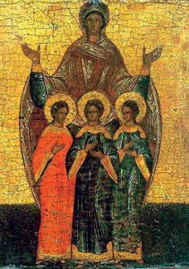 Святые мученицы Вера,Надежда, Любовь и мать их София