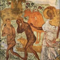 Изгнание из рая. Русская фреска XVIII в.